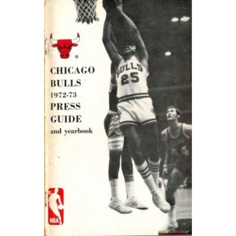 Chicago Bulls 1972-73 Press Guide Yearbook NBA Team Cover On 12x8in Metal Sign
